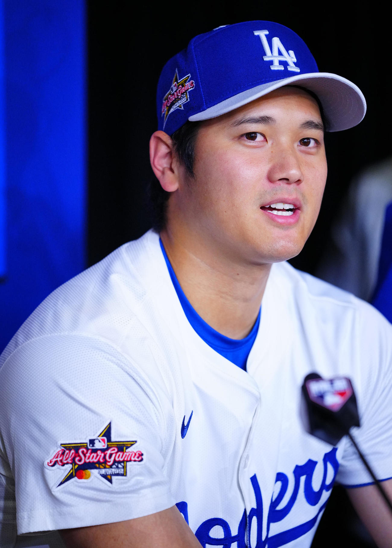 MLBオールスター前日会見に臨むドジャース大谷（撮影・垰建太）