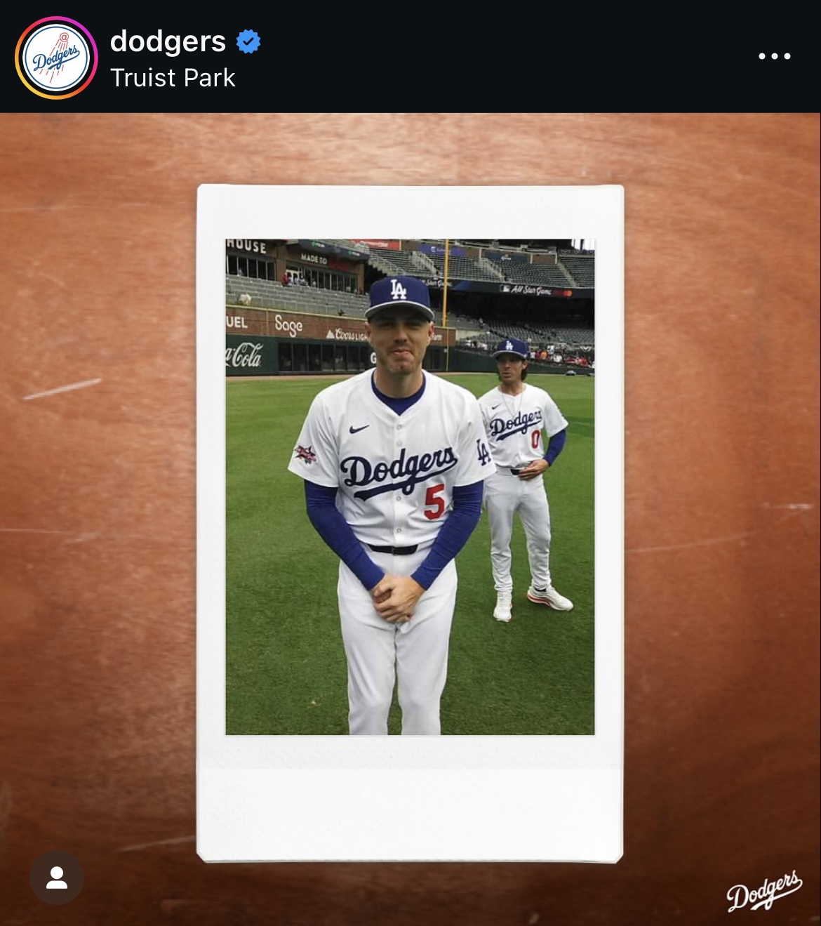 ドジャース公式インスタグラムから