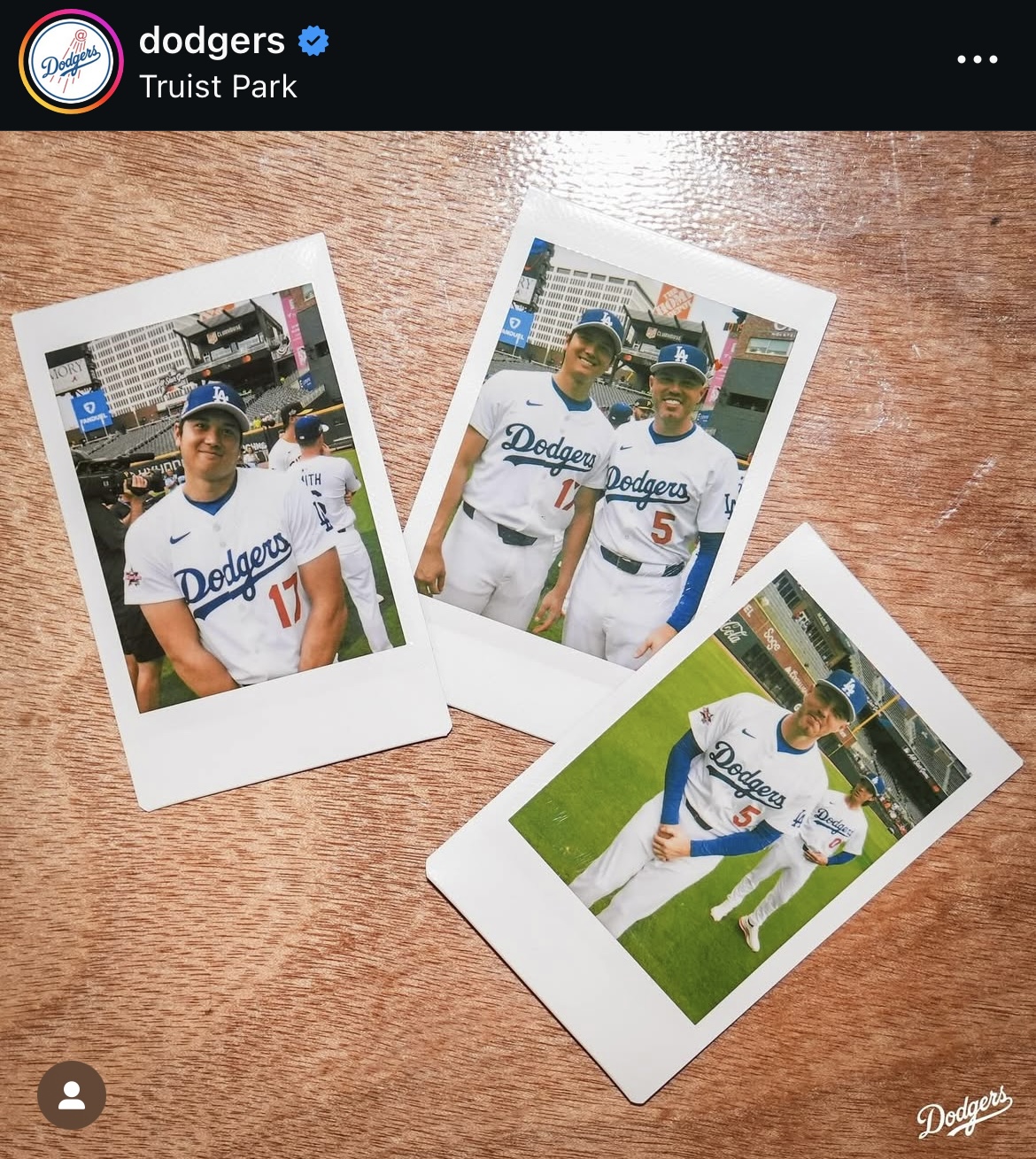 ドジャース公式インスタグラムから