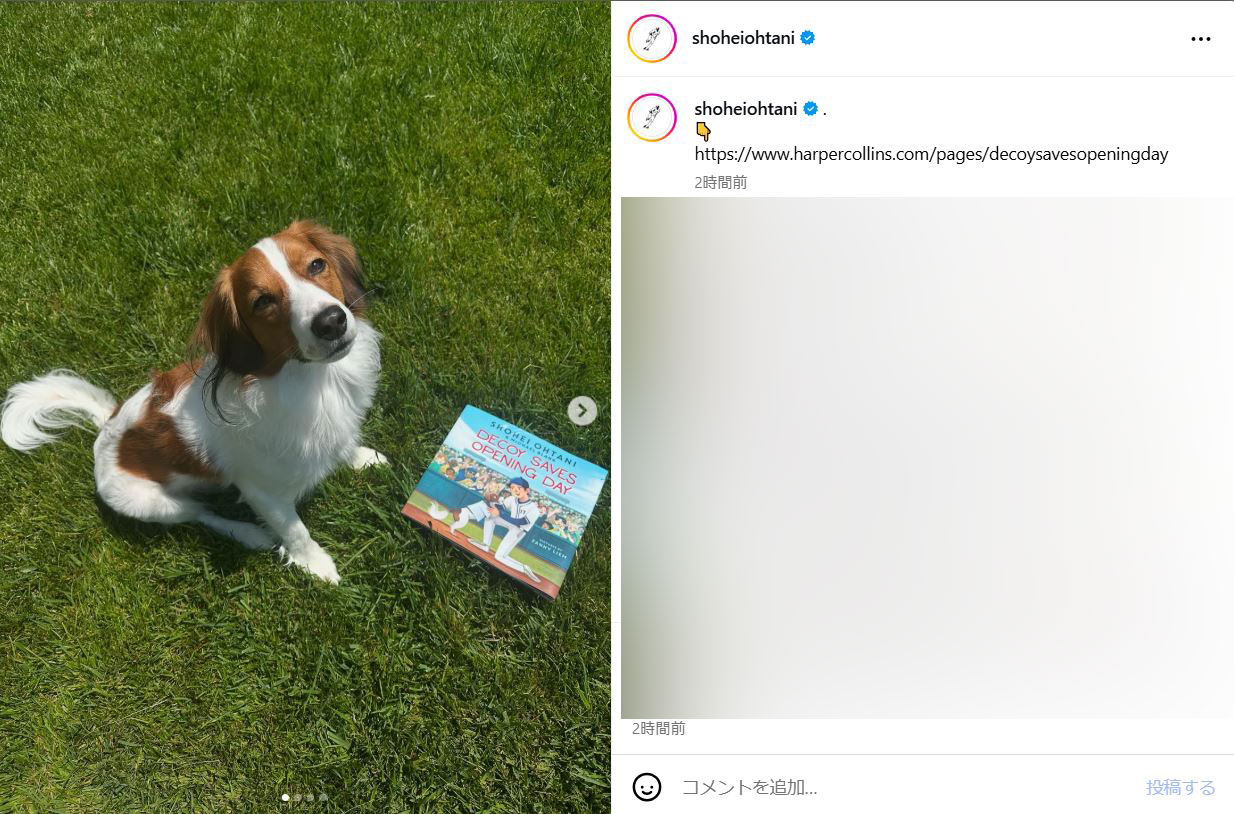 大谷翔平のインスタグラムから