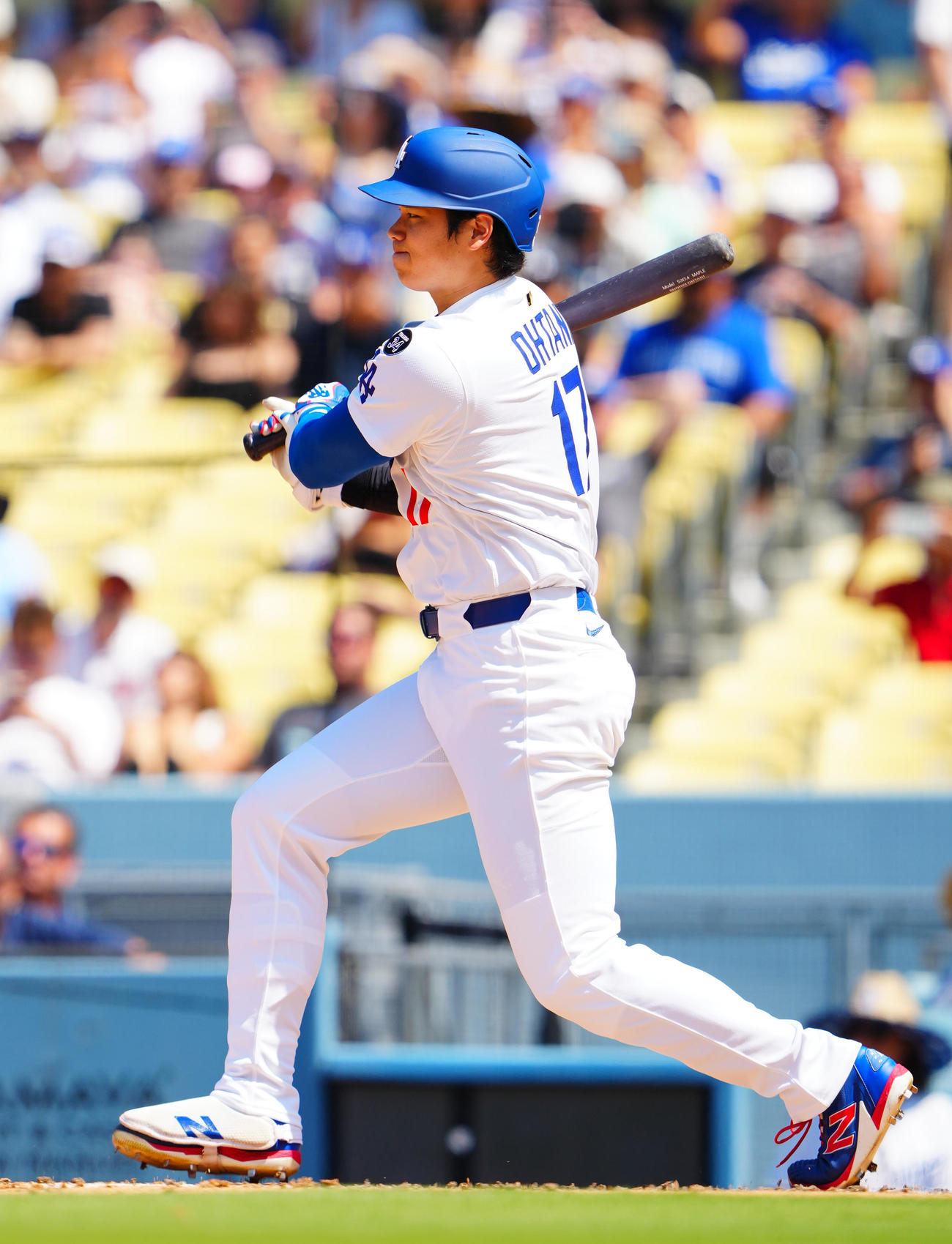 ドジャース対ブルワーズ　6回裏ドジャース無死、一ゴロに倒れる大谷（撮影・垰建太）