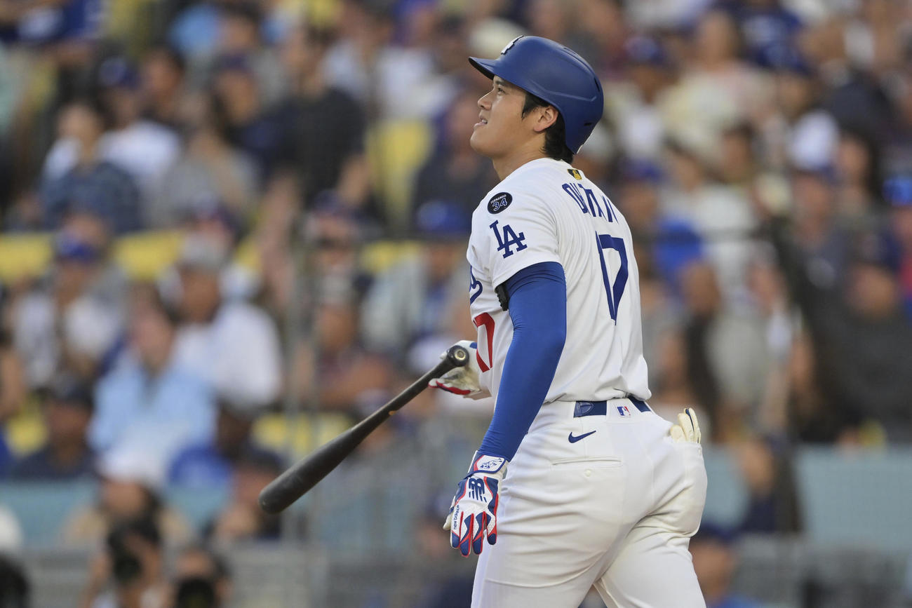 ドジャース大谷翔平はツインズ戦1回に3戦連続となる35号2ランを放った（AP)