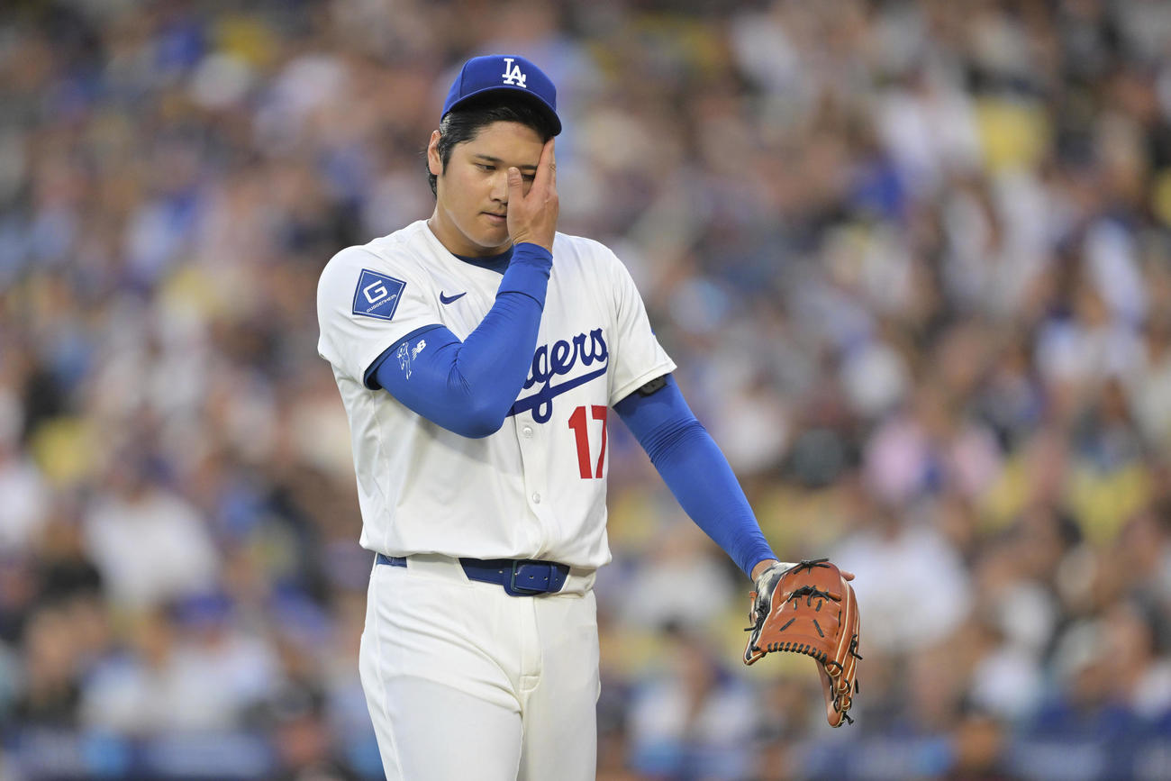 ツインズ戦に先発した大谷翔平（AP)