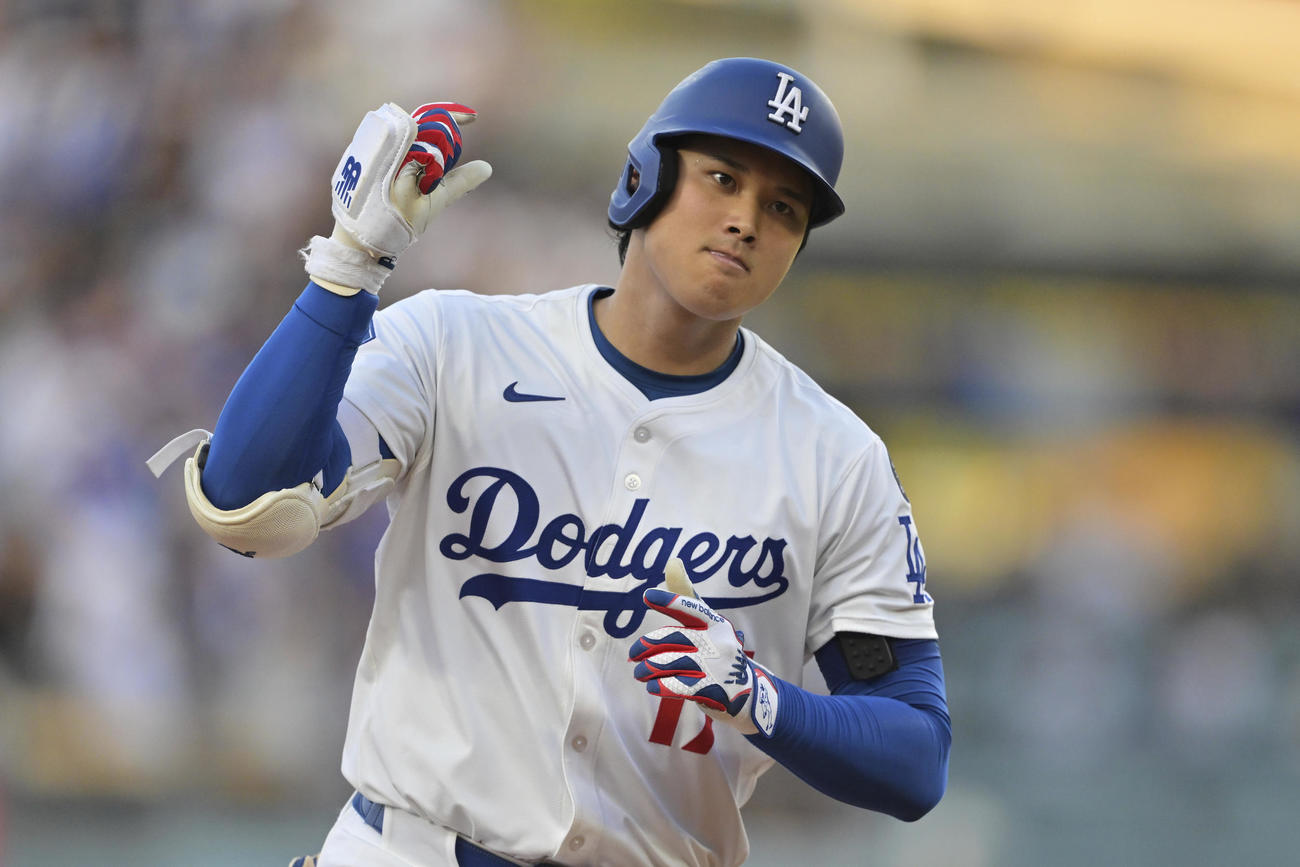 ドジャース大谷翔平はツインズ戦1回に3戦連続となる35号2ランを放った（AP)