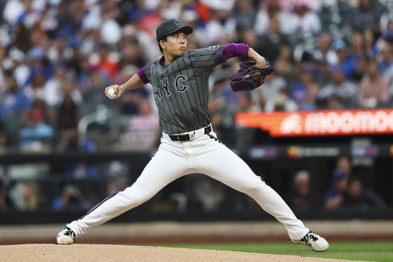 力投するメッツ千賀滉大(AP)