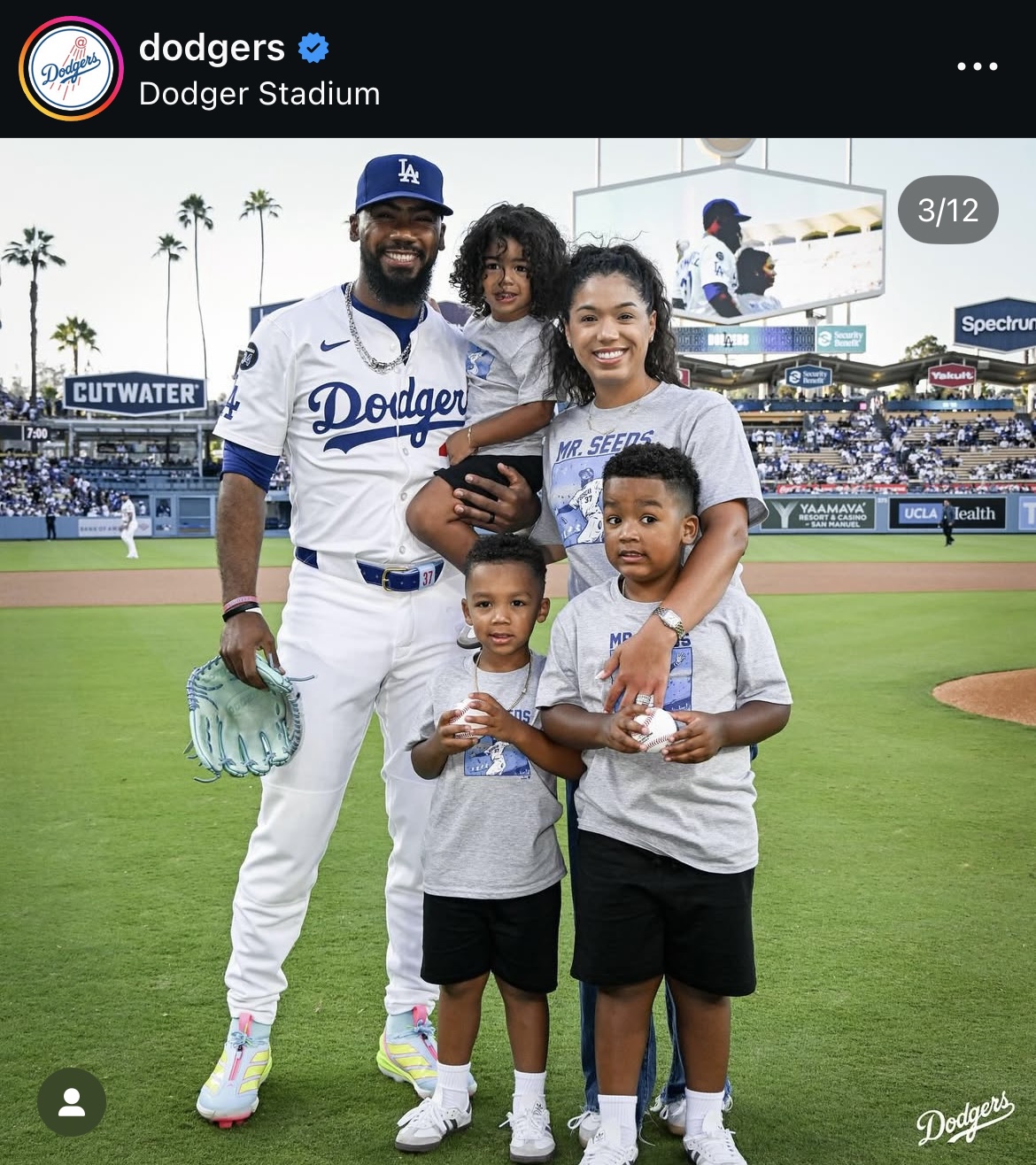 ドジャース公式インスタグラムから