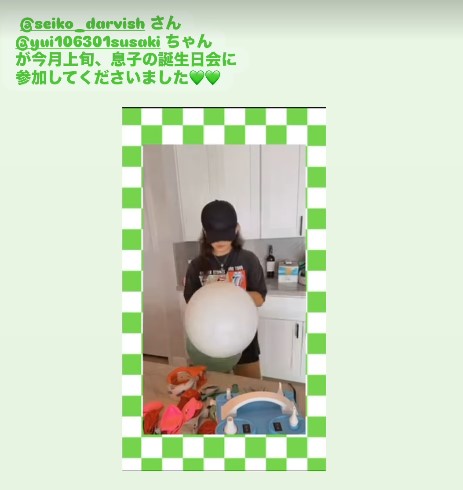 菊池雄星の妻・深津瑠美さんのインスタグラムから