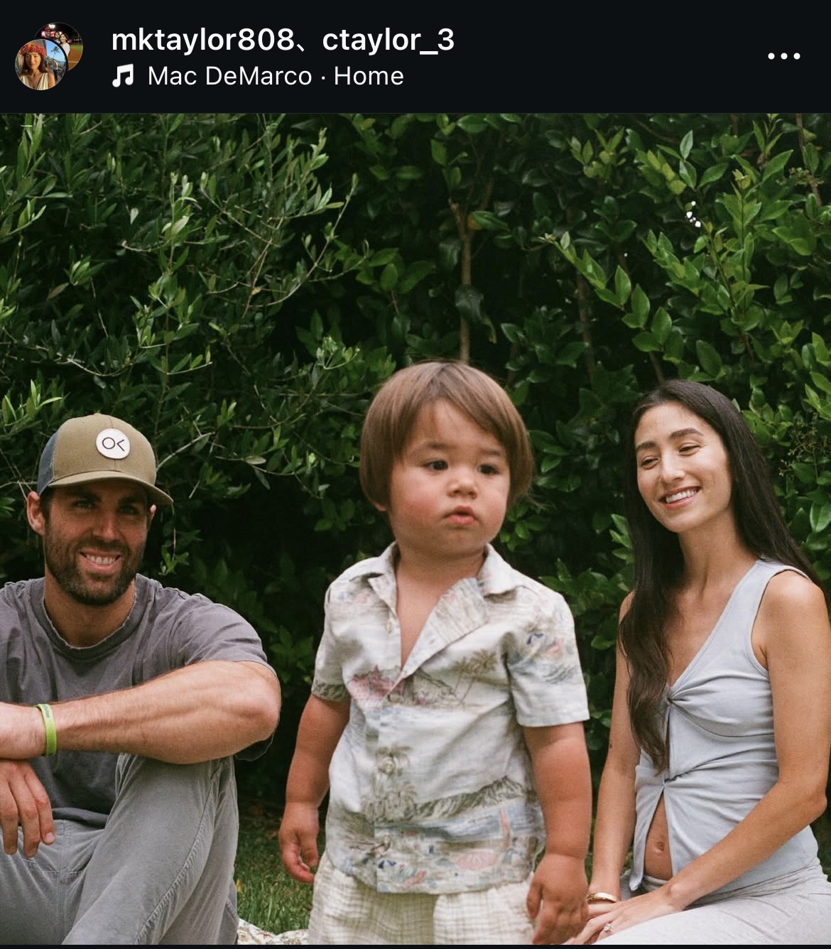 テーラーの妻メアリー夫人のインスタグラムから