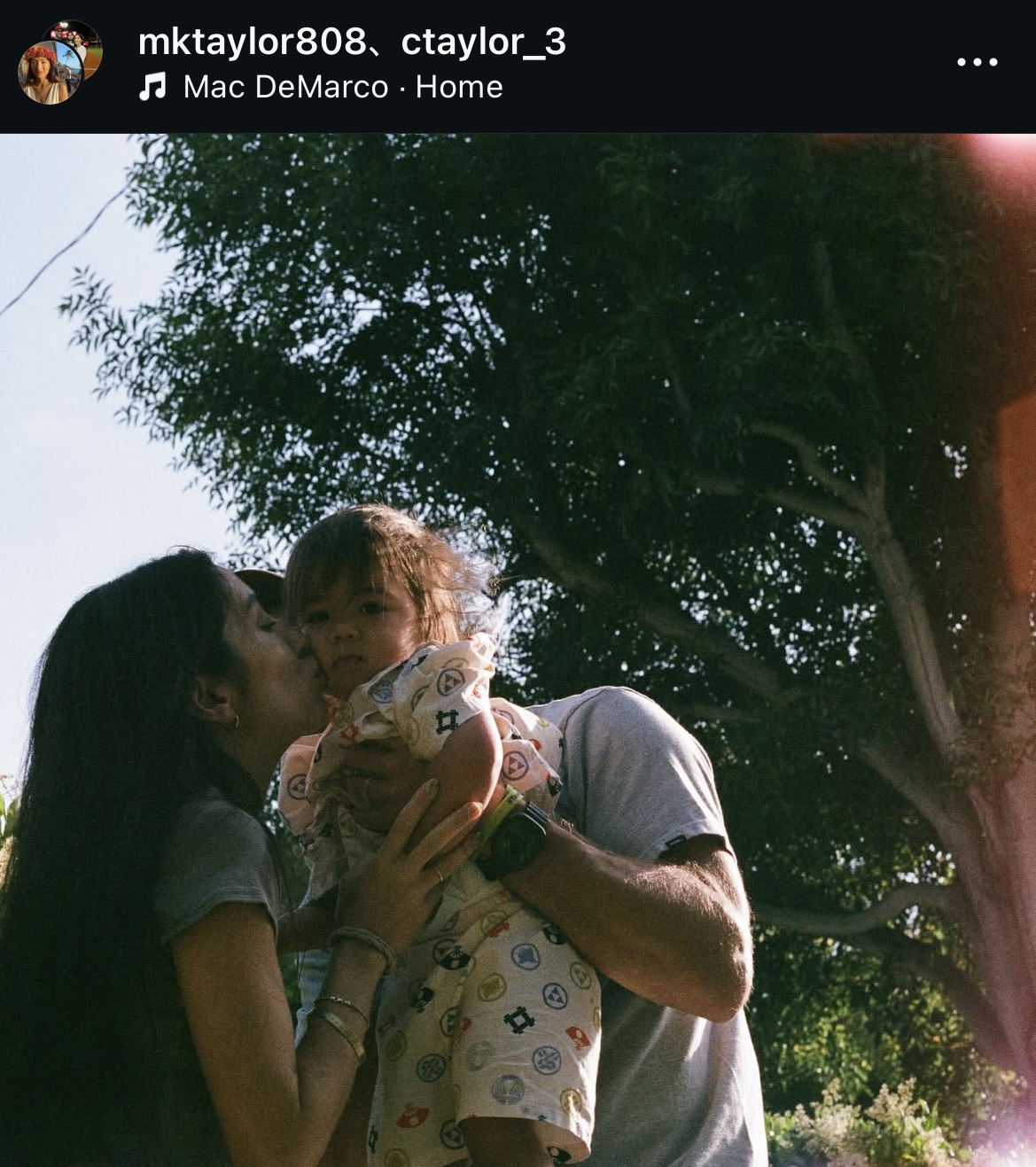 テーラーの妻メアリー夫人のインスタグラムから