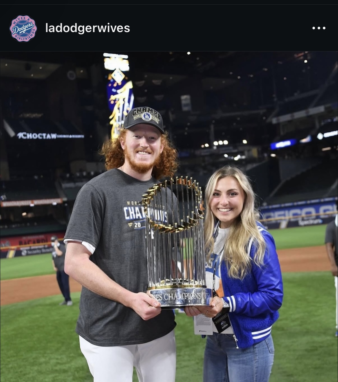 ドジャース夫人会のインスタグラムから