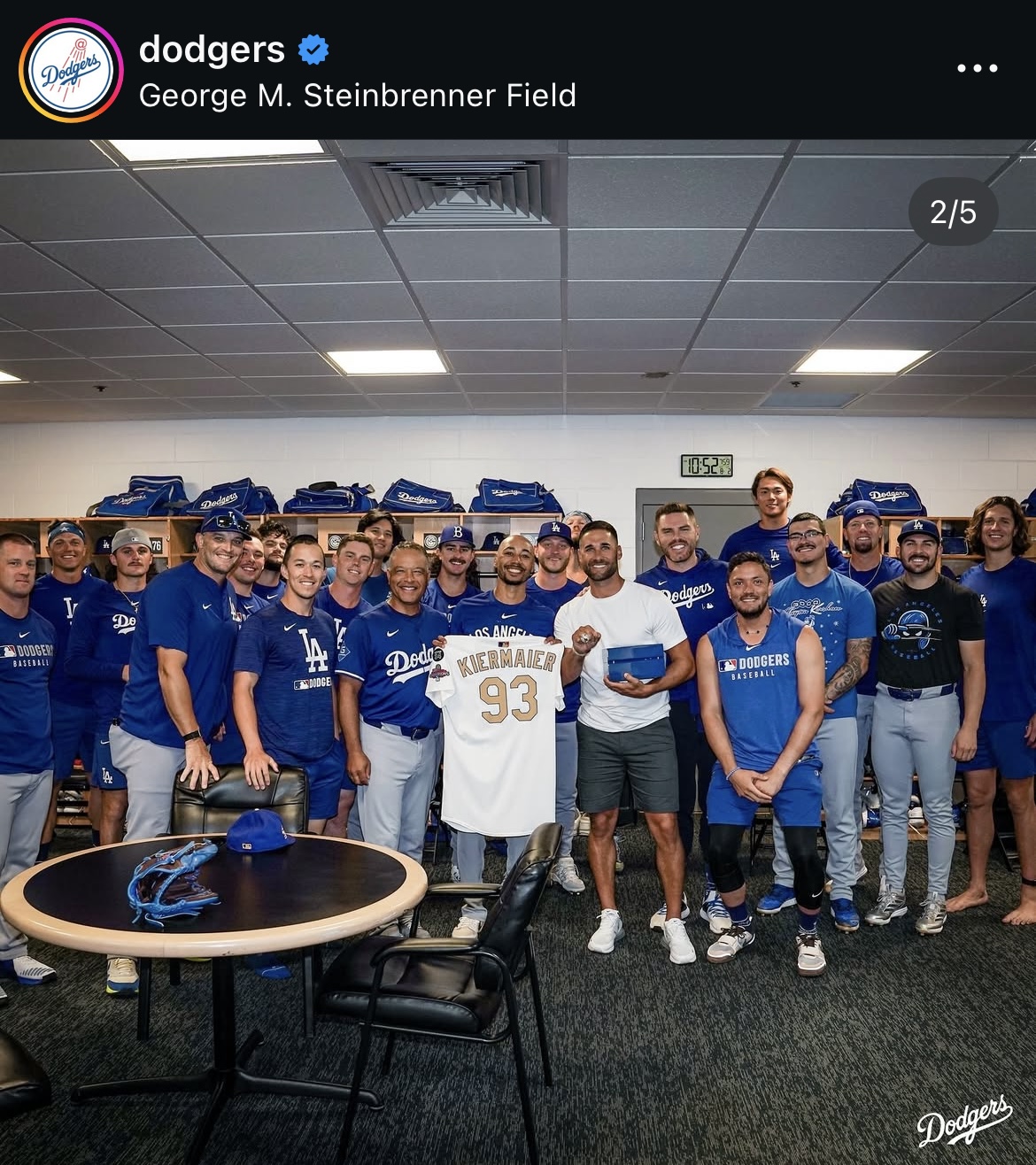 ドジャース公開インスタグラムから