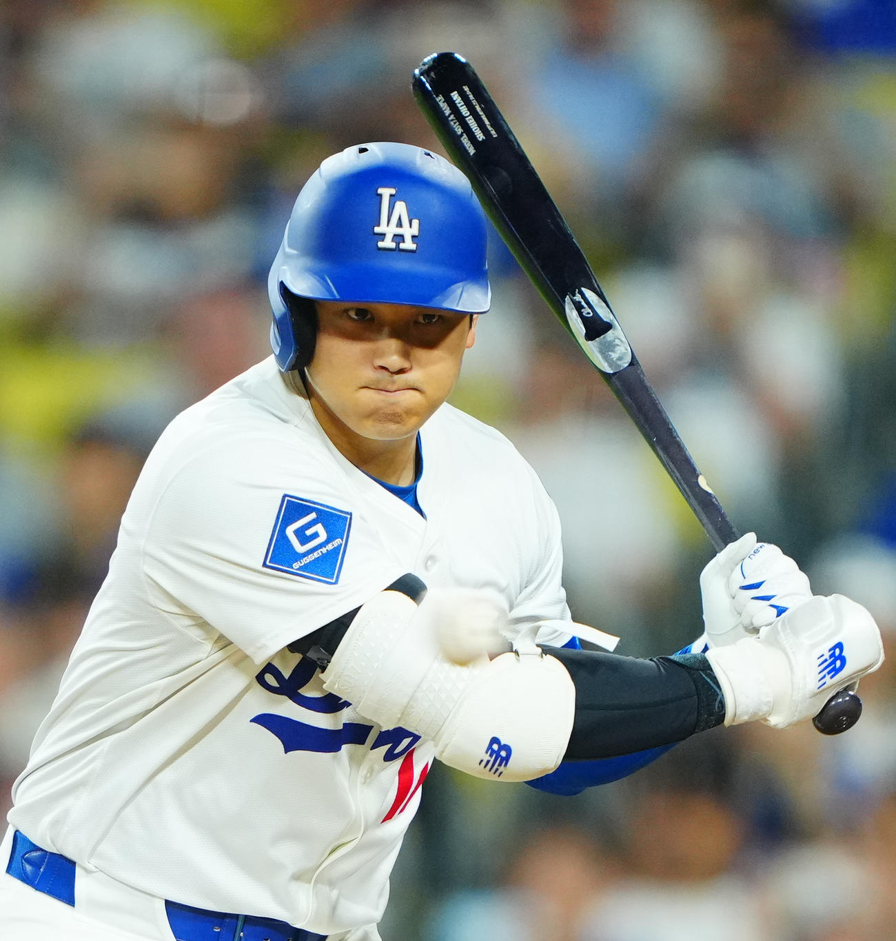 ドジャース対カージナルス　7回裏ドジャース無死、四球を選ぶ大谷（撮影・垰建太）
