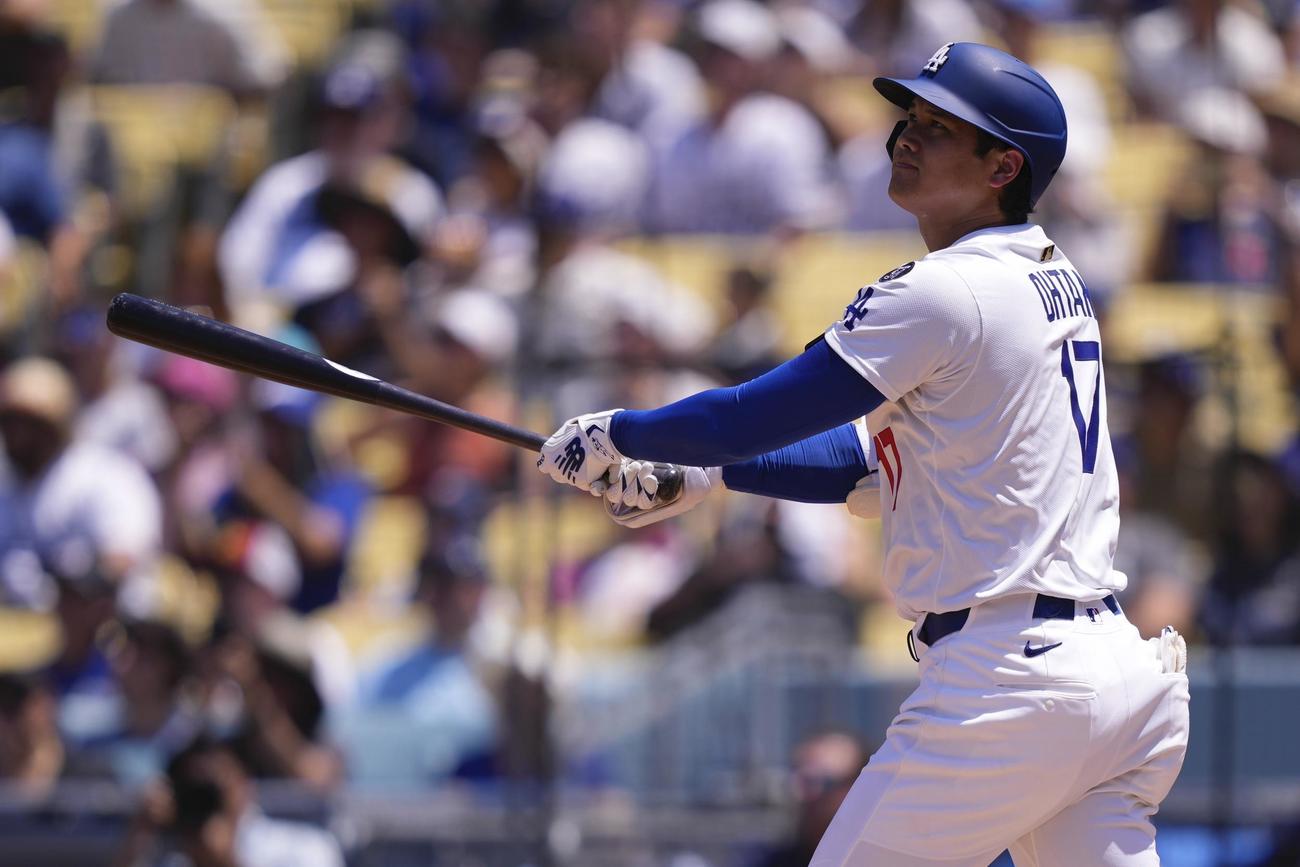 3回、逆転の39号2ランを放った大谷翔平（AP）