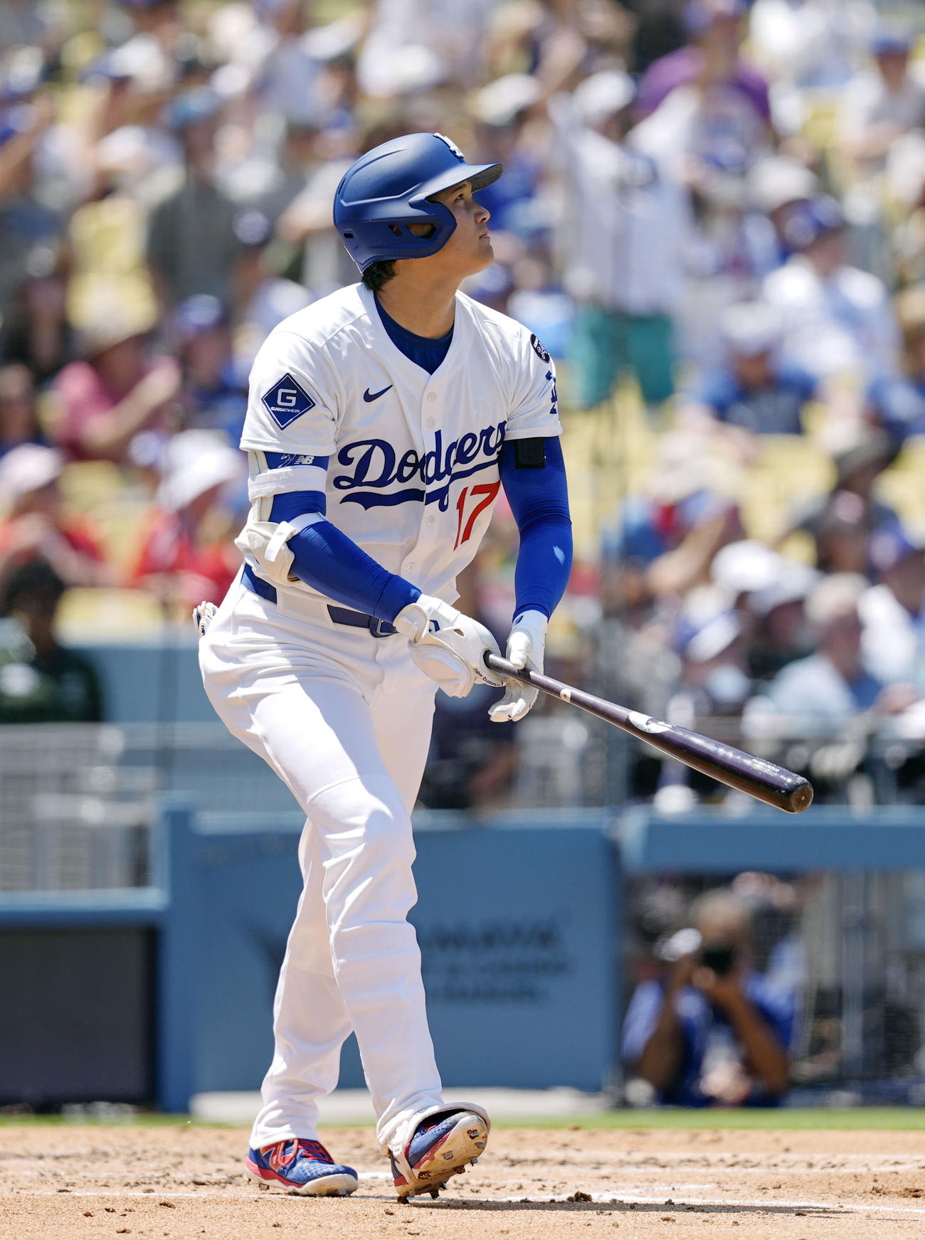 カージナルス戦の3回、39号2ランを放つドジャース大谷（共同）