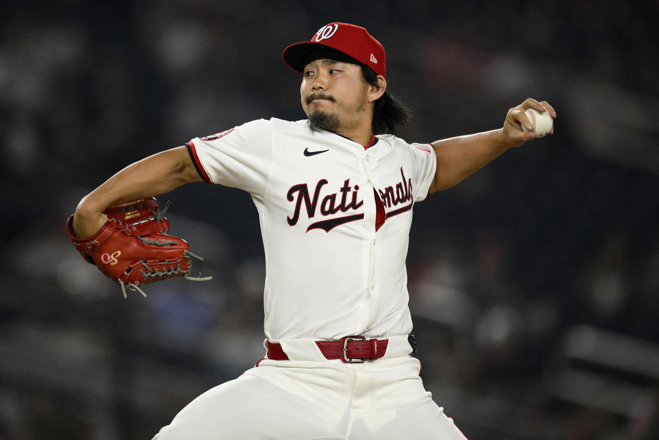 力投するナショナルズ小笠原慎之介（AP）