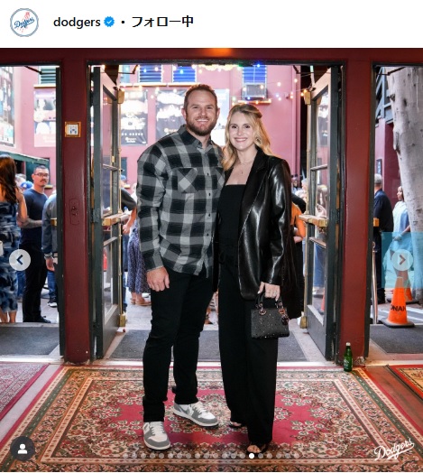 ドジャースのインスタグラムから