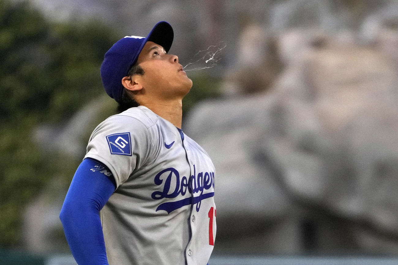 エンゼルス戦に先発したドジャース大谷翔平（AP)