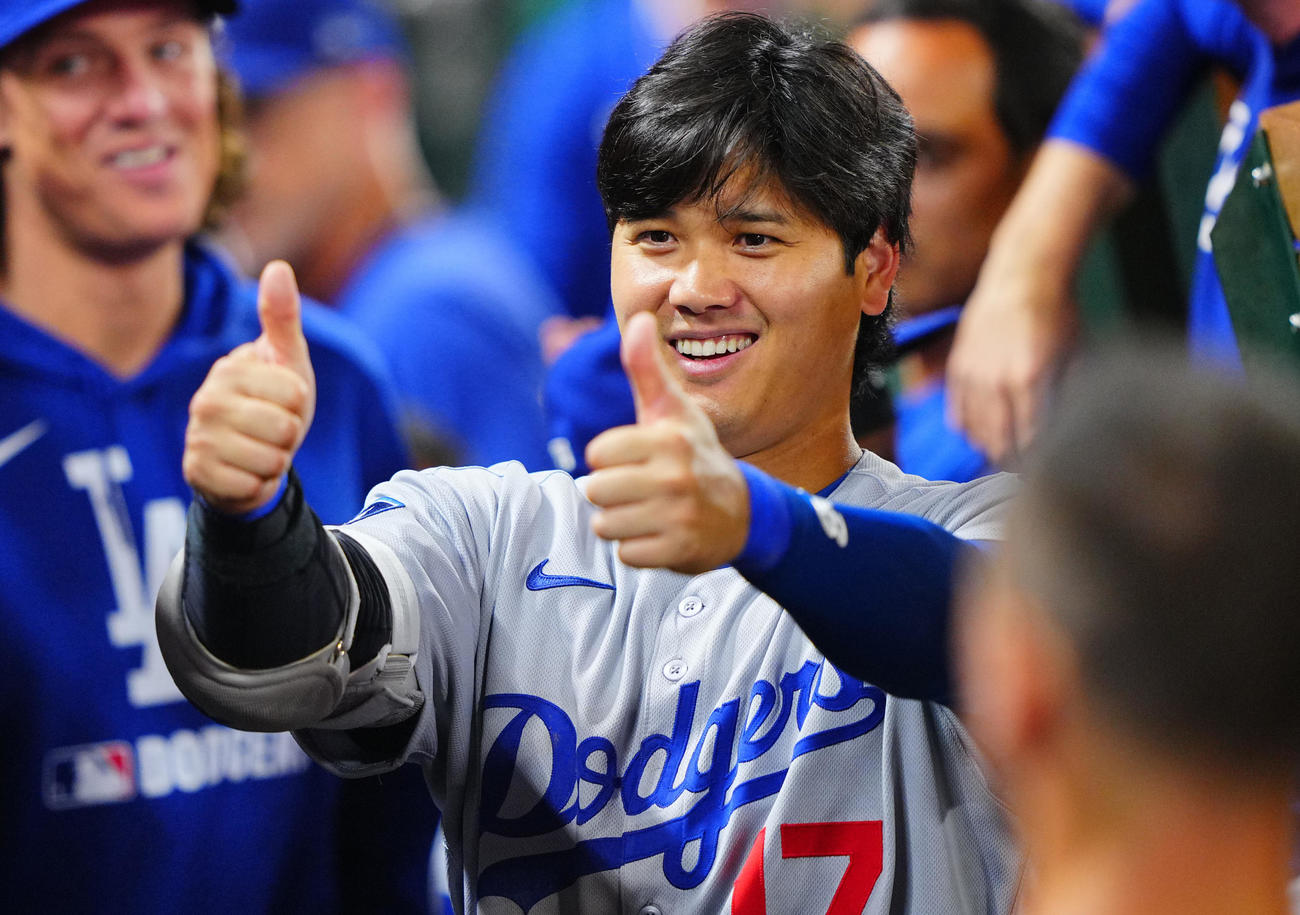 ドジャース大谷翔平（2025年8月12日撮影）