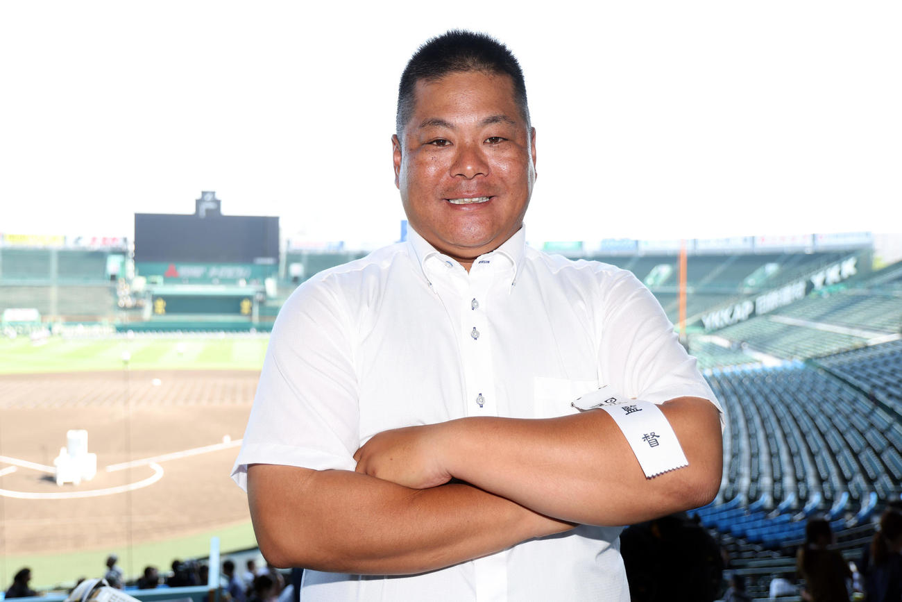 東大阪大柏原・土井健大監督（2025年8月4日撮影）