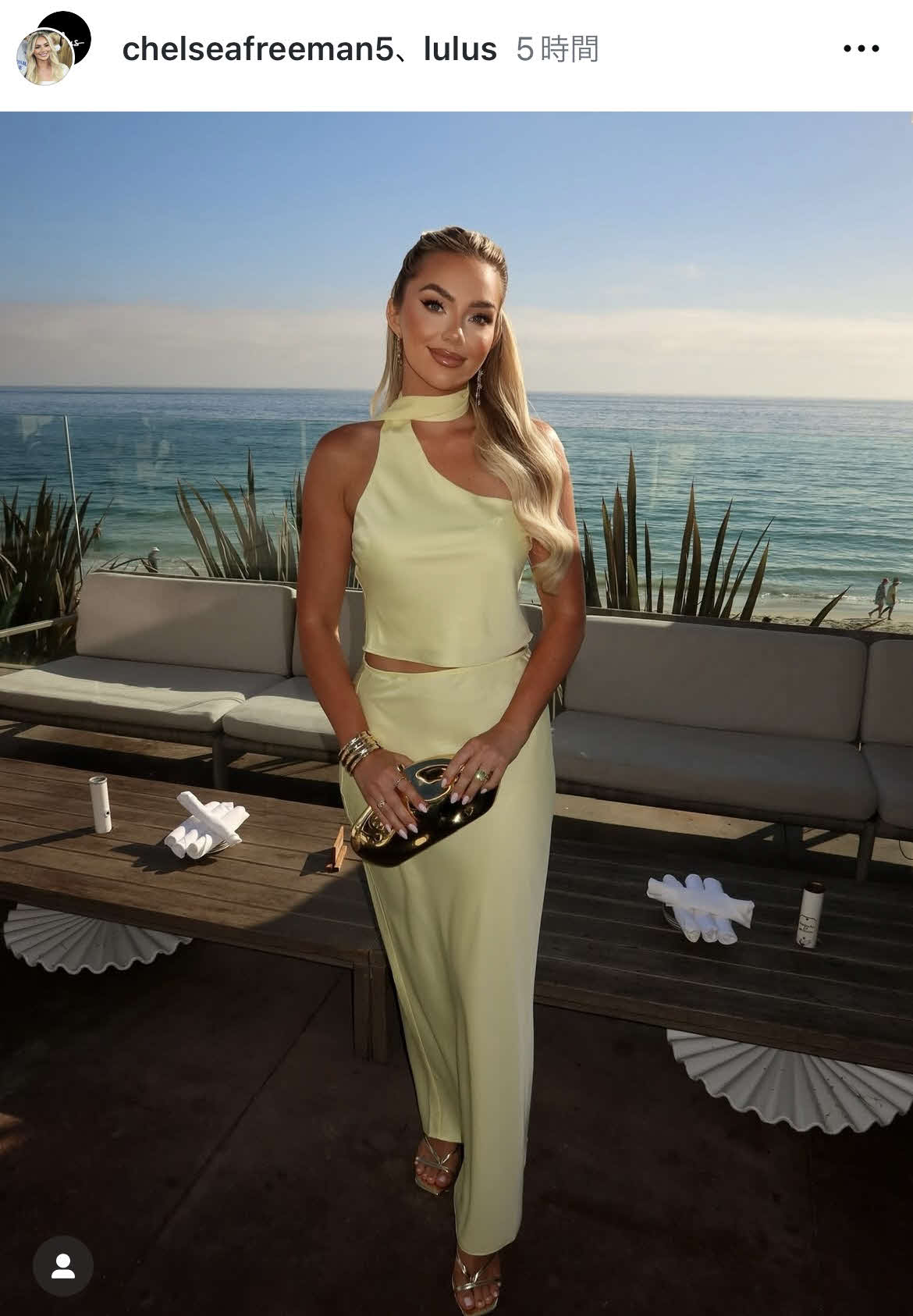フリーマンの妻チェルシー夫人のインスタグラムから