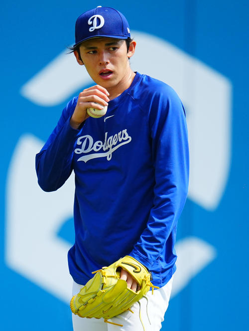 ドジャース佐々木朗希（2025年8月17日撮影）