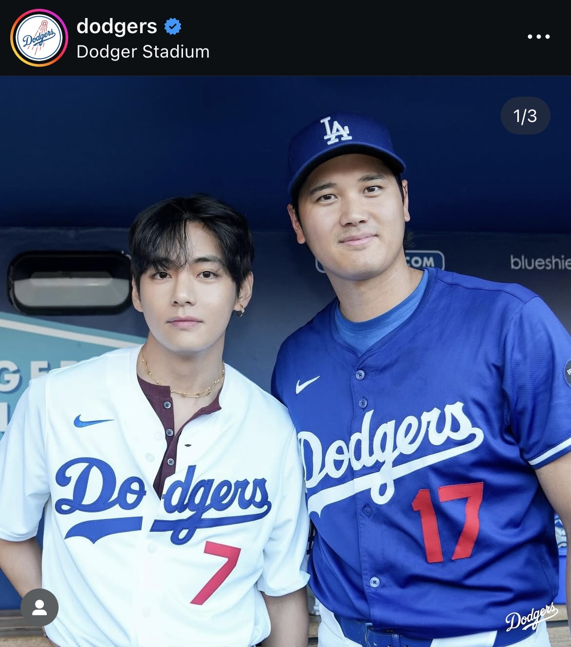 ドジャース公式インスタグラムから