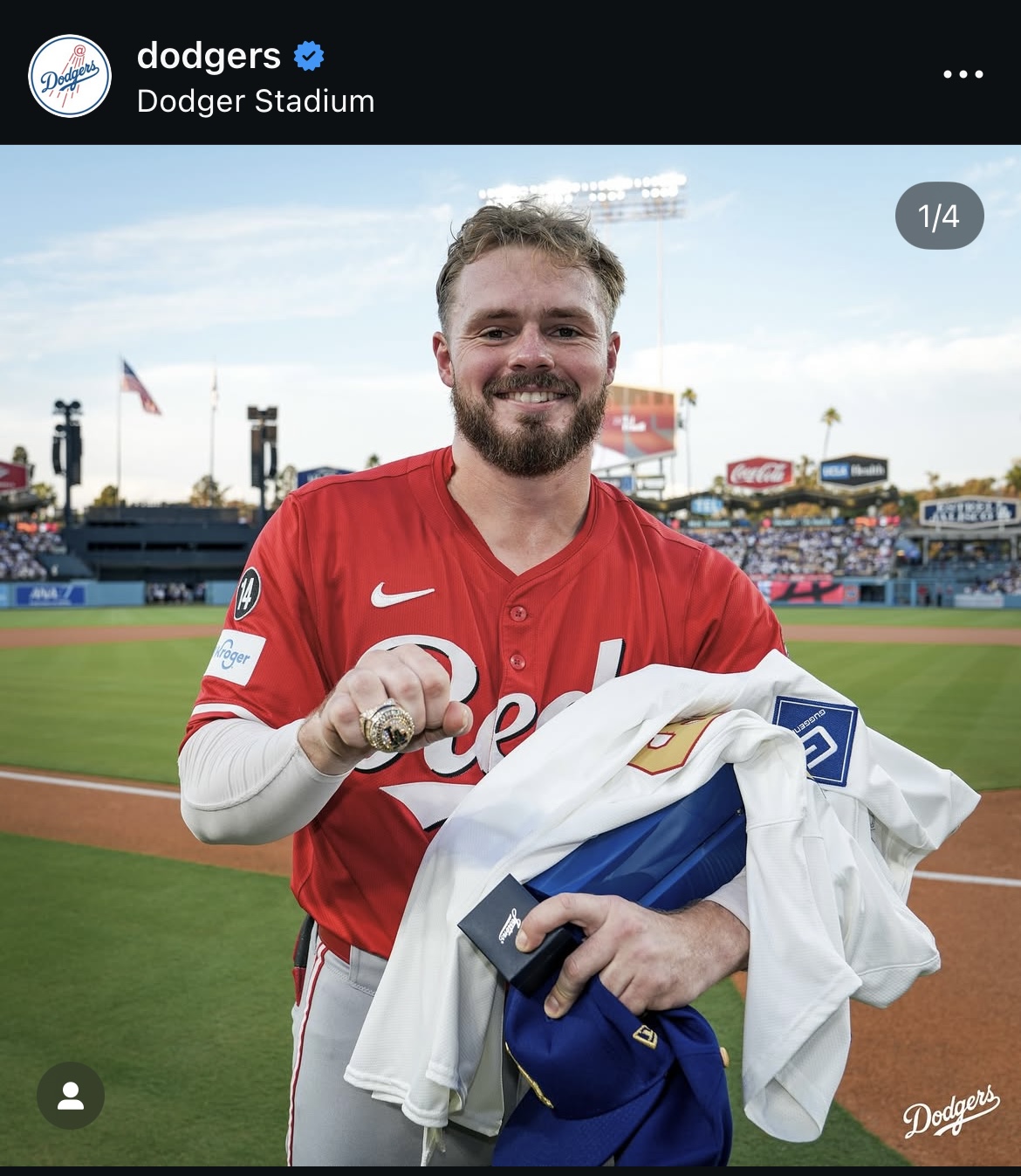 ドジャース公式インスタグラムから