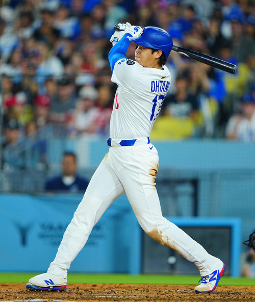 大谷翔平、リードを広げる貴重な右前適時打 スライダーを引っ張り込み