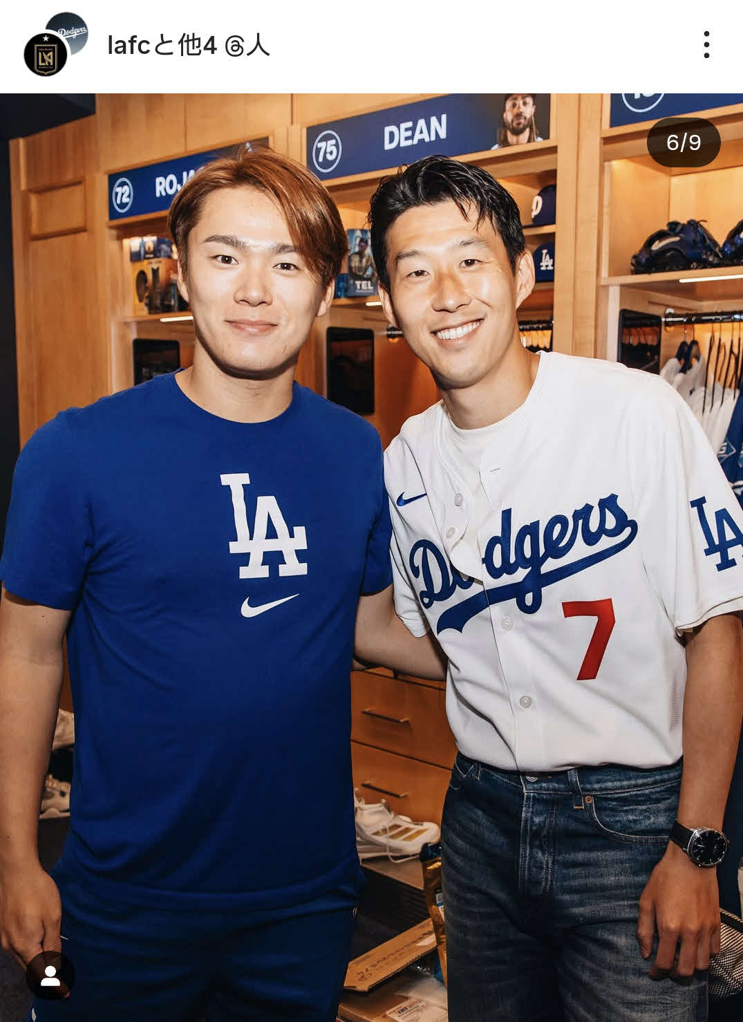 ドジャースのインスタグラムから