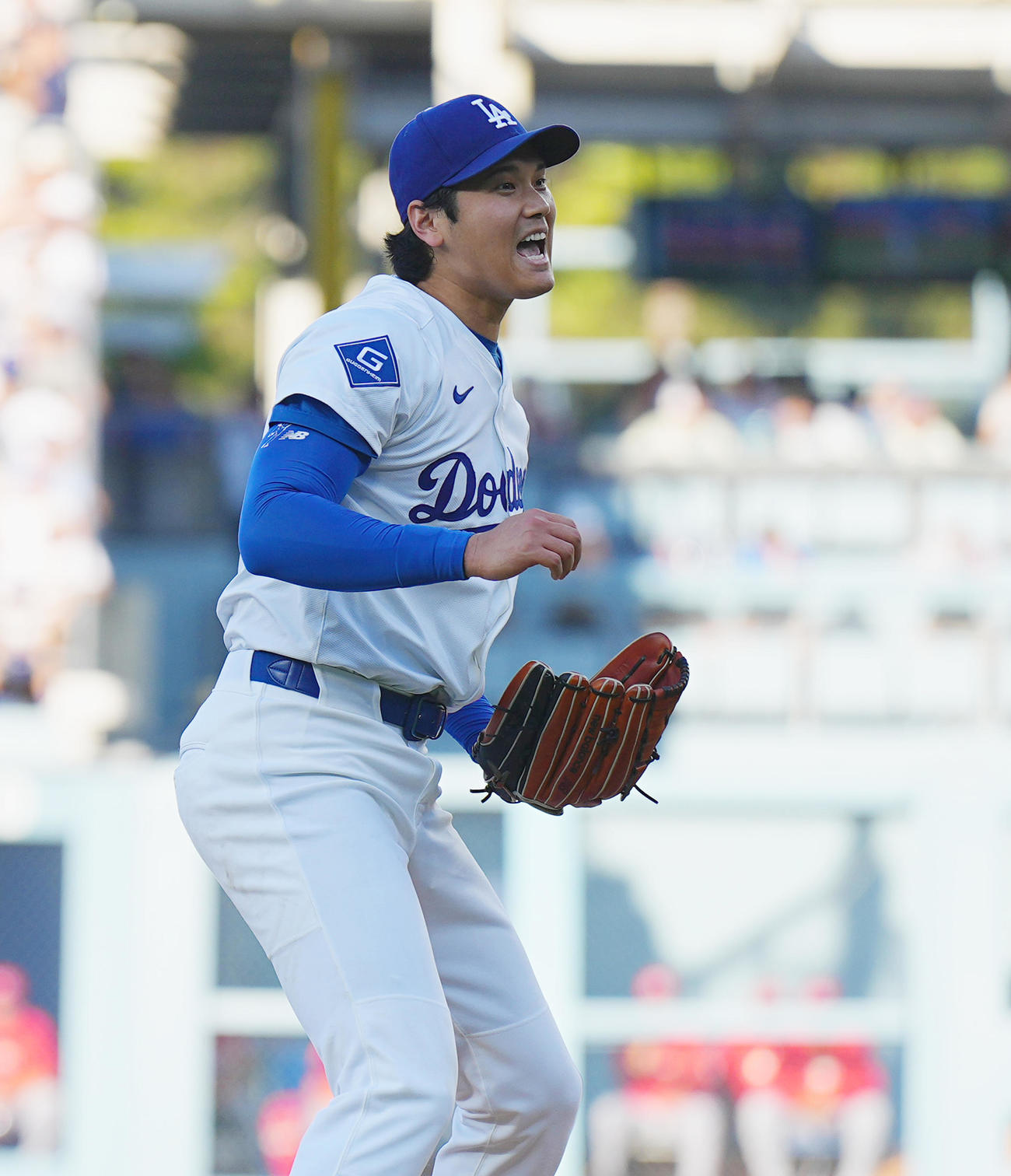 749日ぶりの白星を挙げた大谷＝25年8月27日