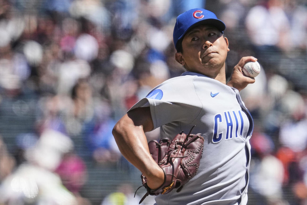 ジャイアンツ戦に先発したカブス今永昇太（AP）