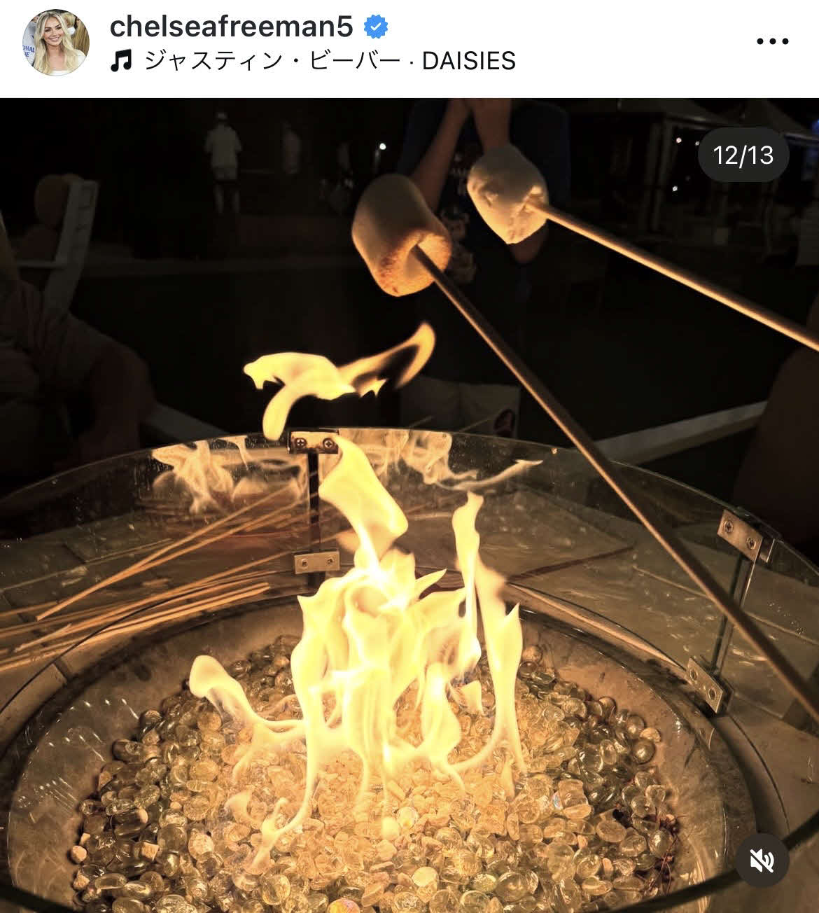 フリーマンの妻チェルシー夫人のインスタグラムから