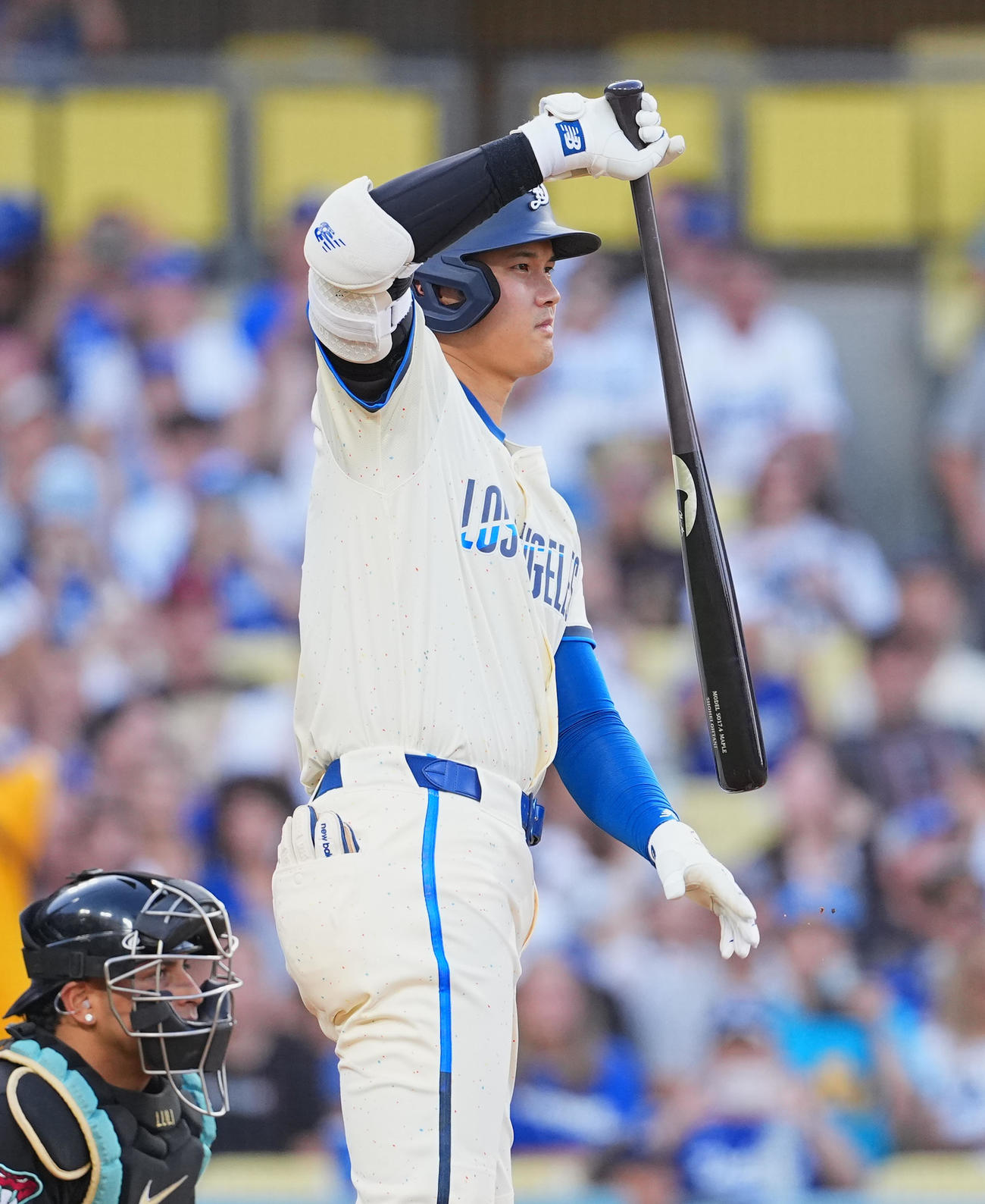 ドジャース対ダイヤモンドバックス　3回裏ドジャース1死、打席に入る大谷（撮影・菅敏）