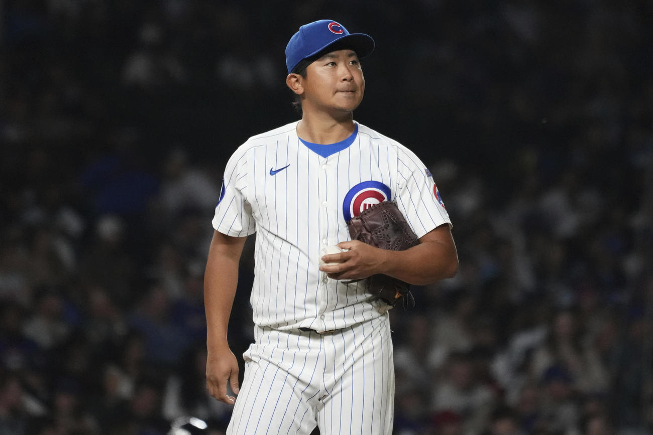 5回、ソロホームランを打たれたカブス今永昇太（AP）