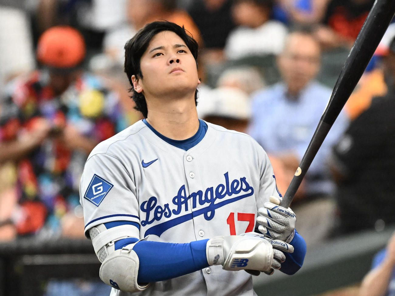 オリオールズ対ドジャース　1番投手で先発出場した大谷翔平（James A. Pittman-Imagn Images＝ロイター）