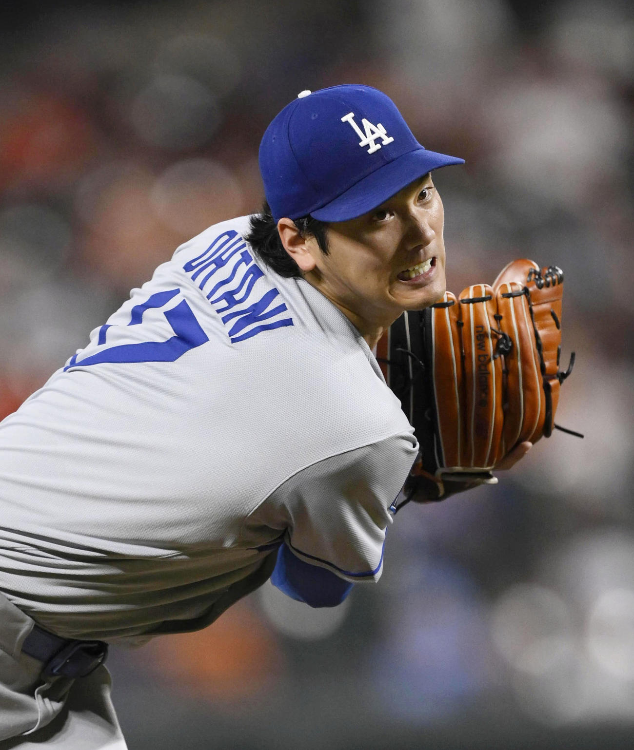 オリオールズ戦に先発登板したドジャース大谷（共同）