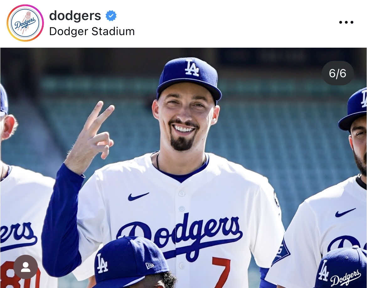 ドジャース公式インスタグラムから