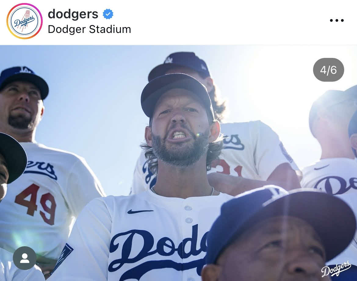 ドジャース公式インスタグラムから