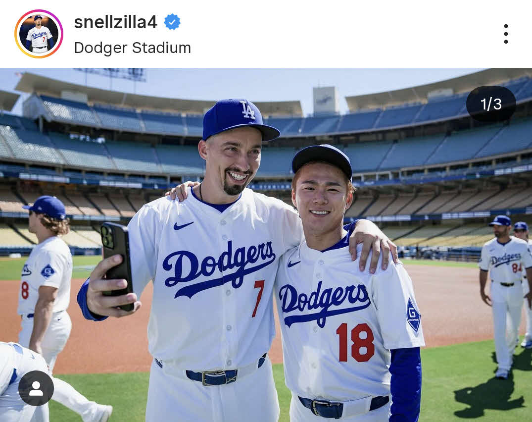 スネルのインスタグラムから