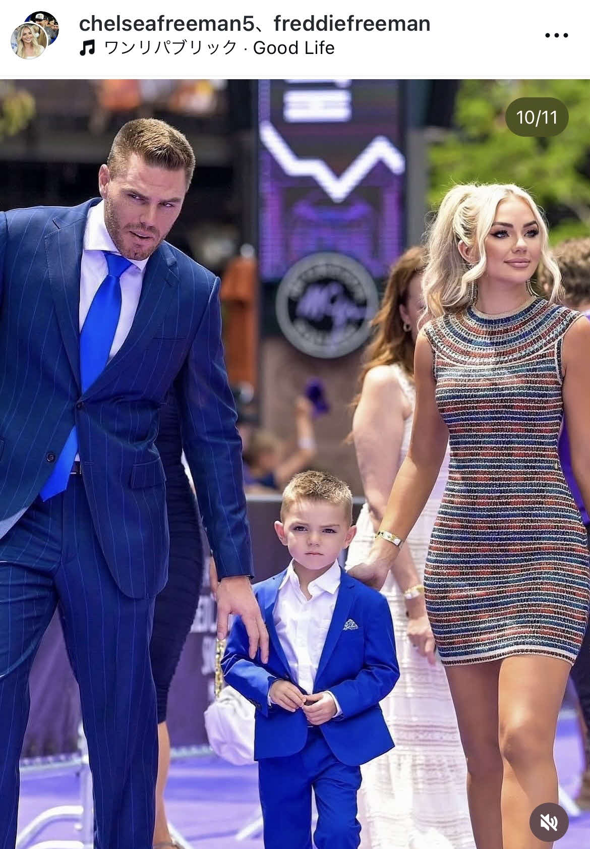 ドジャース・フリーマンの妻、チェルシー夫人のインスタグラムから
