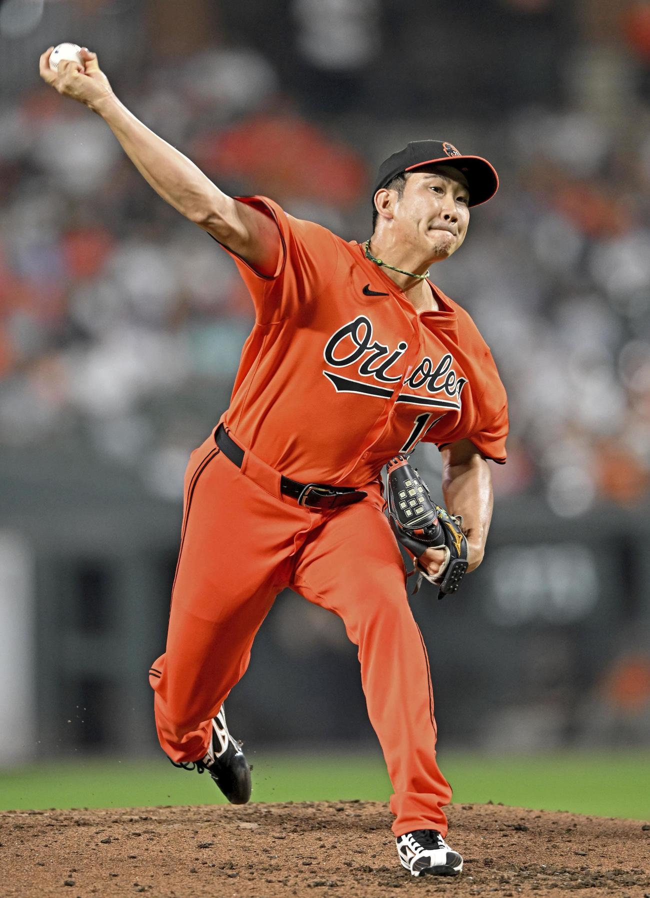 ヤンキース戦に先発したオリオールズ・菅野＝ボルティモア（ゲッティ＝共同）