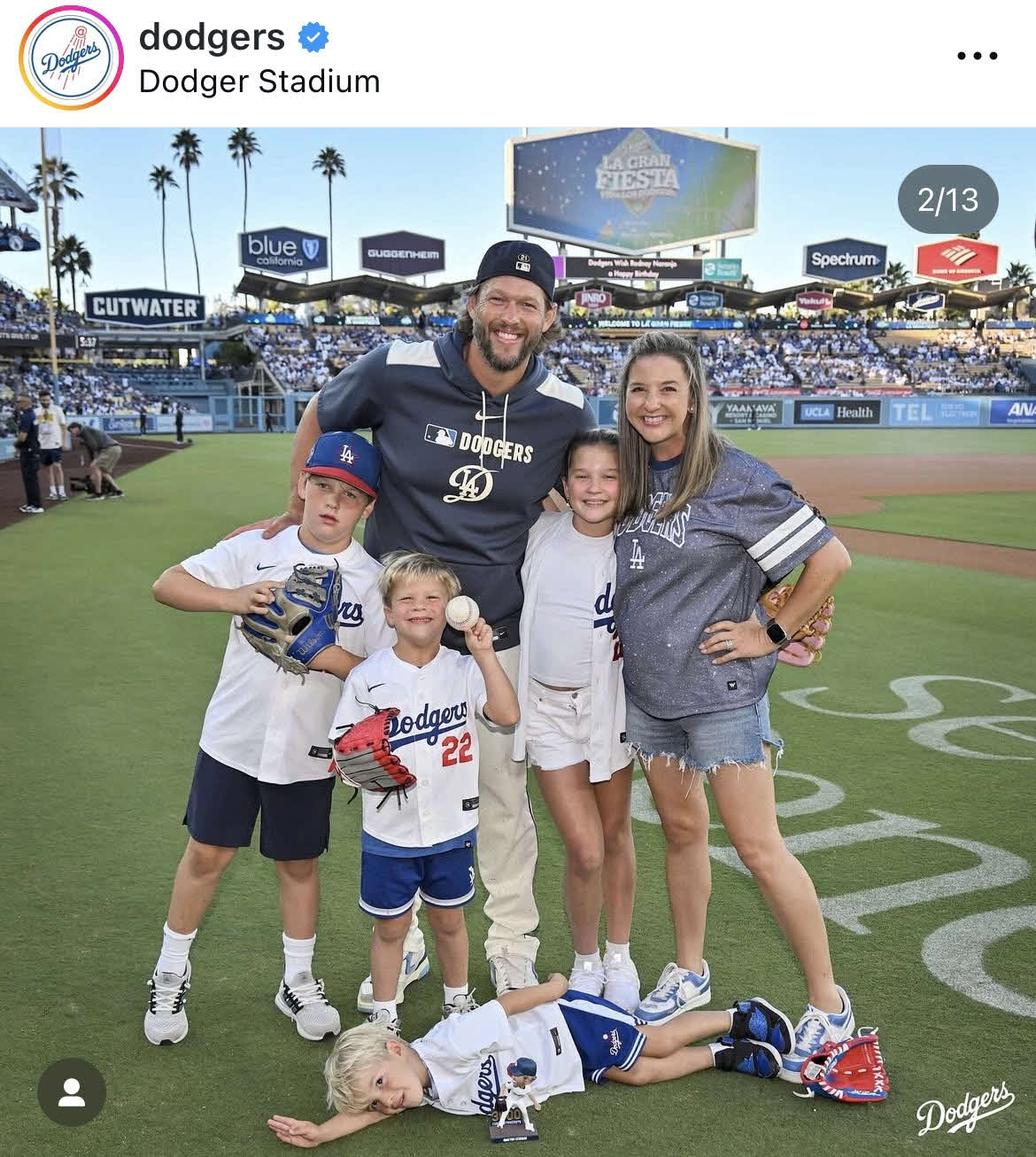 ドジャース公式インスタグラムから