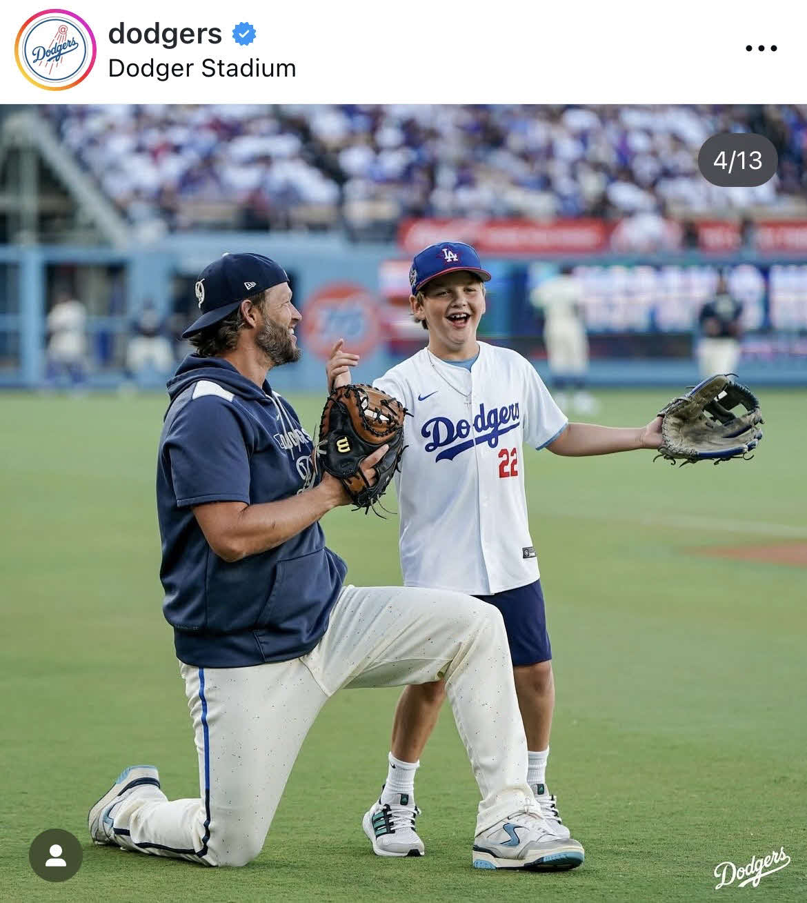 ドジャース公式インスタグラムから