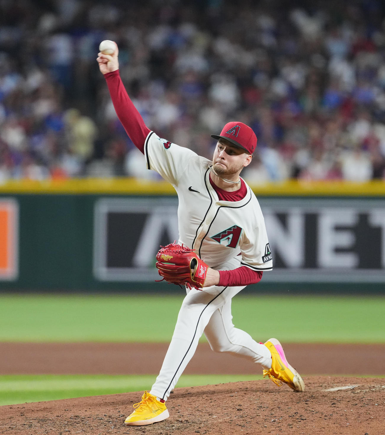 ダイヤモンドバックス対ドジャース　ダイヤモンドバックス先発のネルソン（撮影・菅敏）