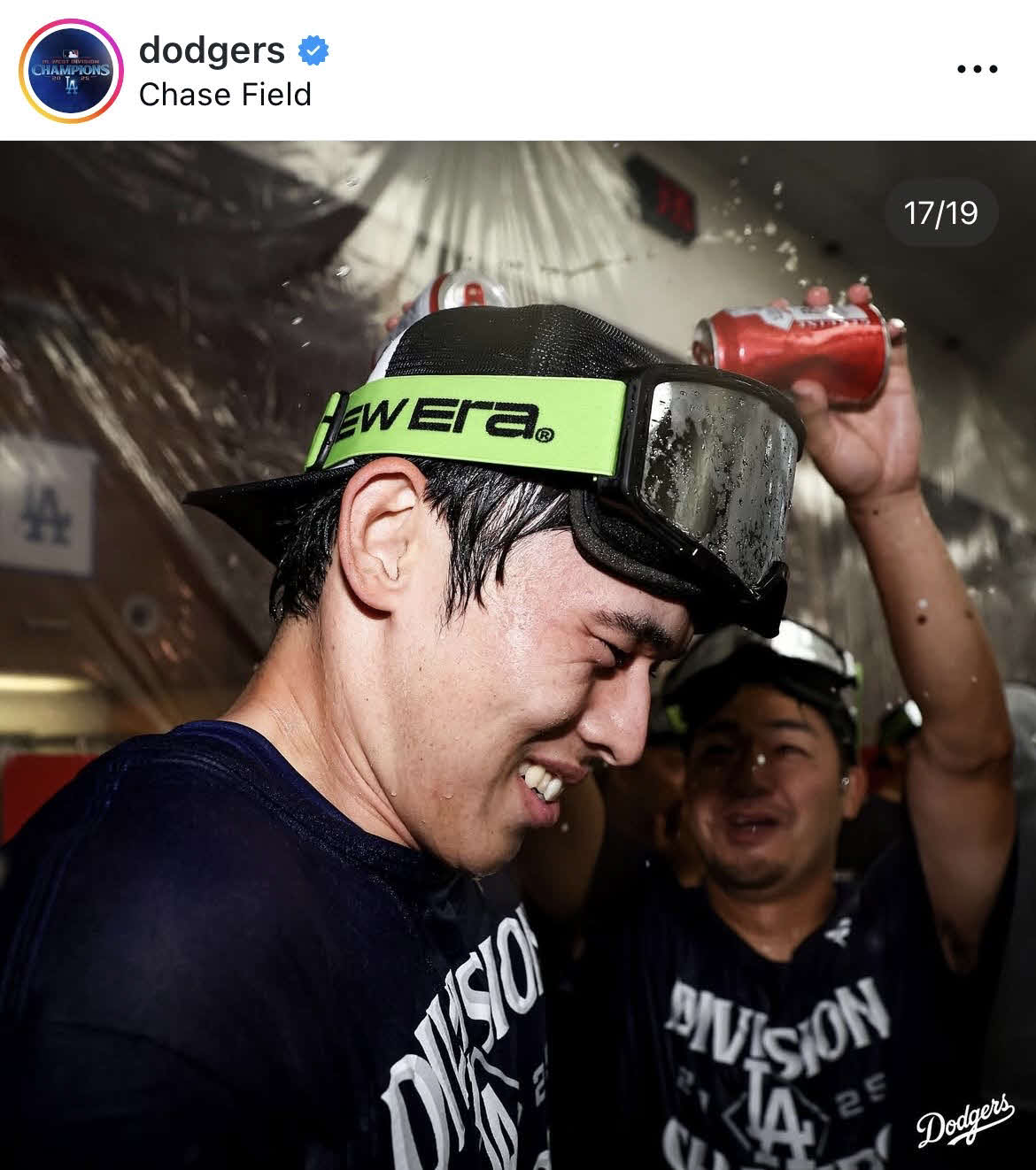 ドジャース公式インスタグラムから