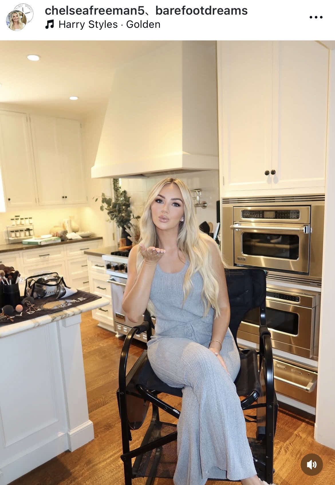 フリーマンの妻チェルシー夫人のインスタグラムから