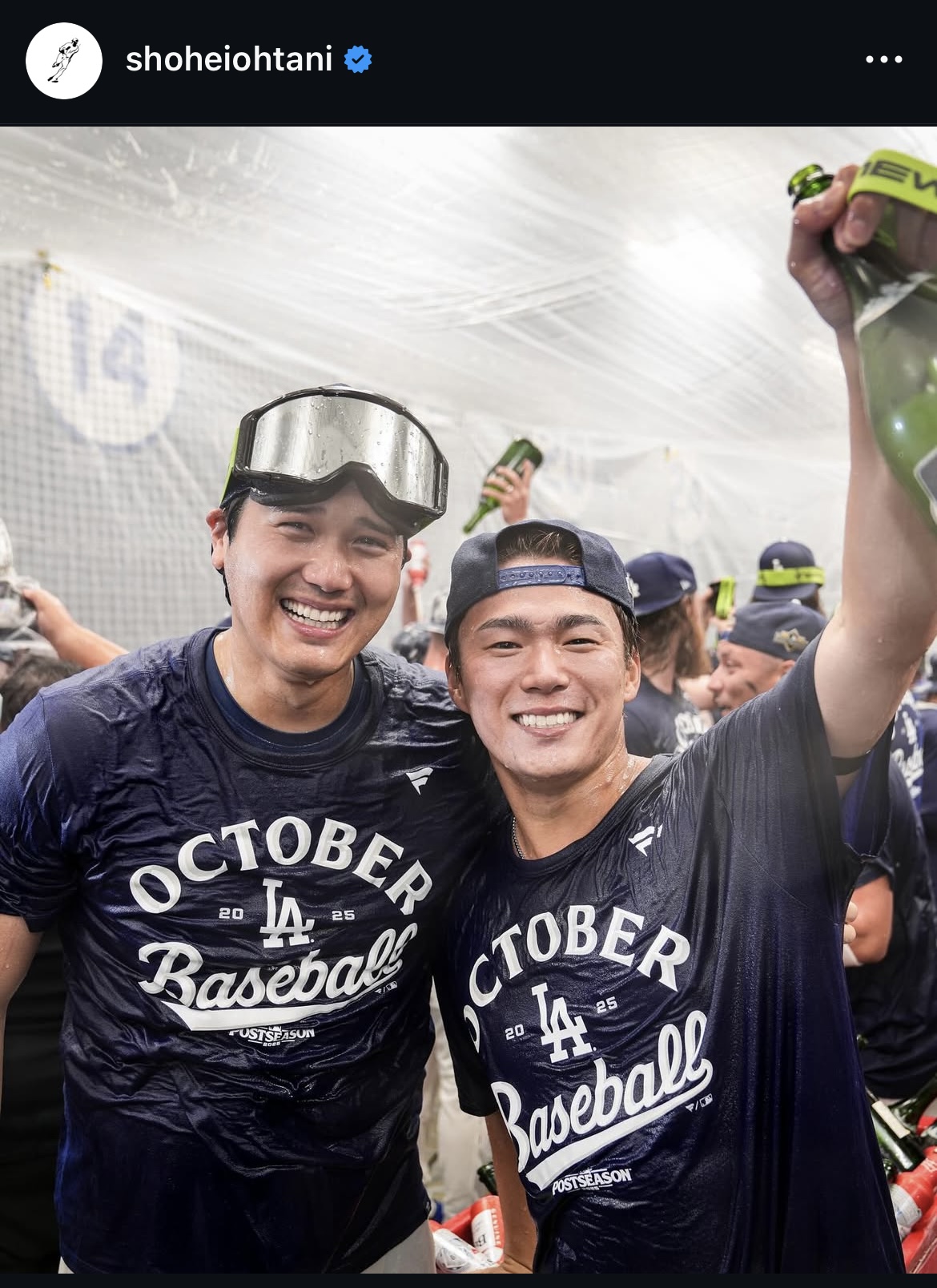 大谷のインスタグラムから