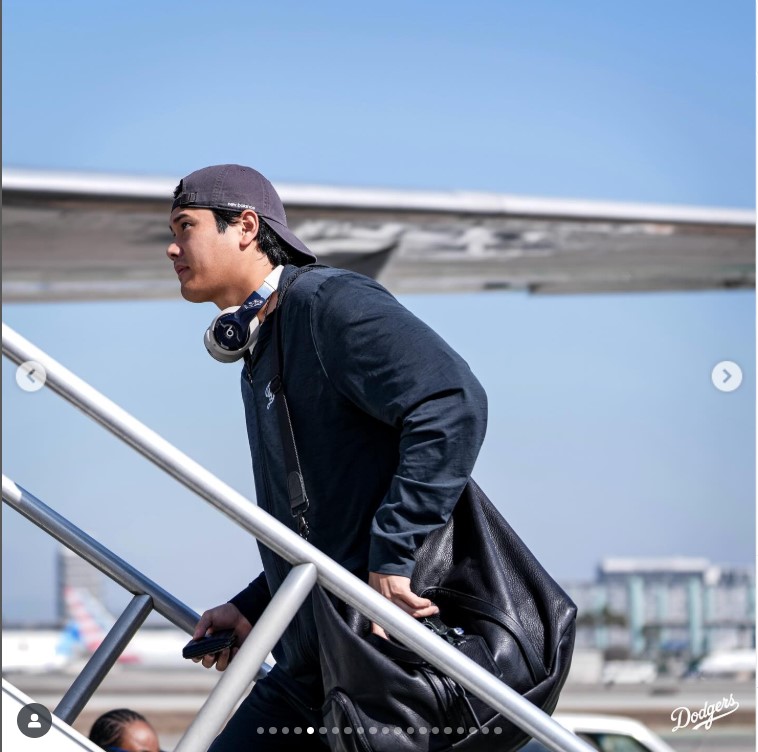ドジャースの公式インスタグラムから