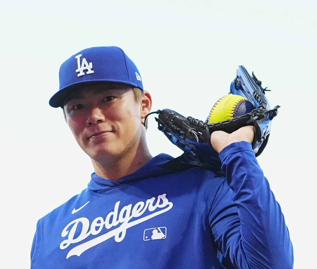 ドジャース山本由伸（2025年10月3日撮影）
