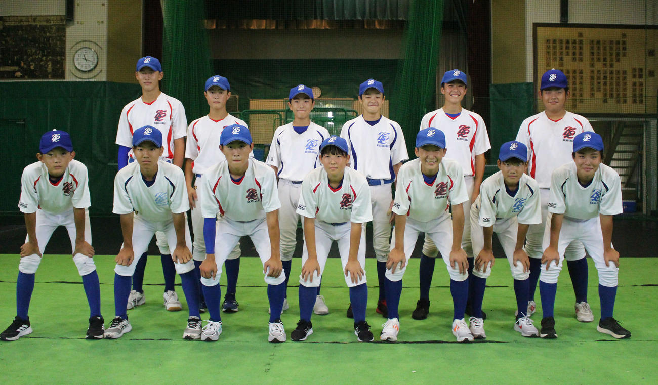 金ケ崎リトルシニアの選手たち（撮影・久保賢吾）